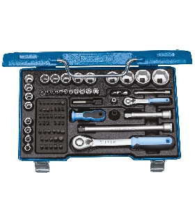 JUEGO DE LLAVES DE VASO 1/4""+1/2"" 81 PZAS 1550691 GEDORE